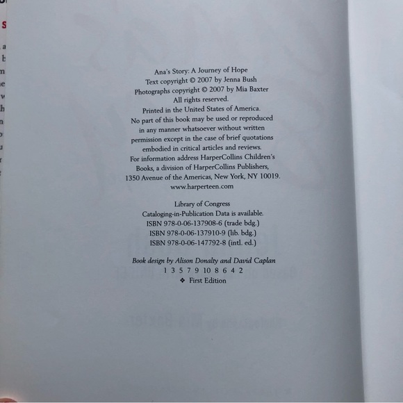 Ana’s Story, A Journey of Hope, Book by Jenna Bush Based on her Work With UNICEF - Picture 6 of 12